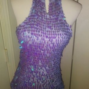 Sequined tank top